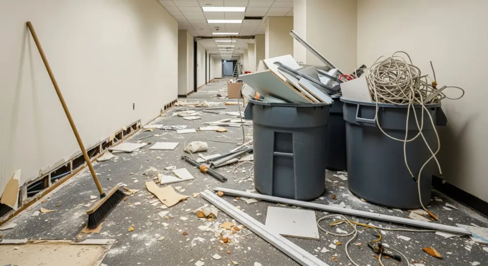 evacuation déchets de chantier